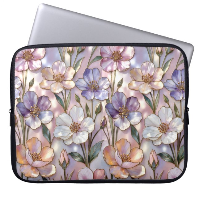 Floral Laptop Sleeve Flower Pattern (Front)