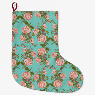 Floral Large Christmas Stocking
