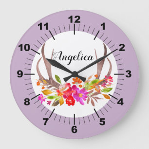 Floral Large Clock