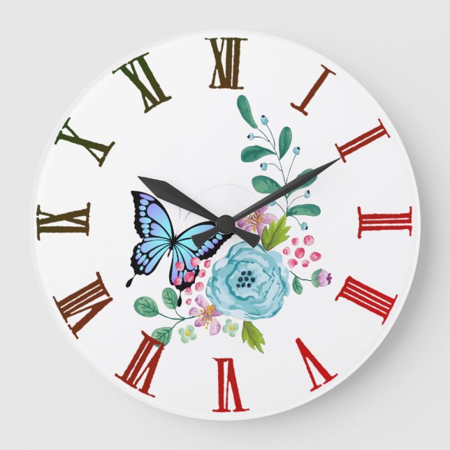 Floral Large Clock (Front)