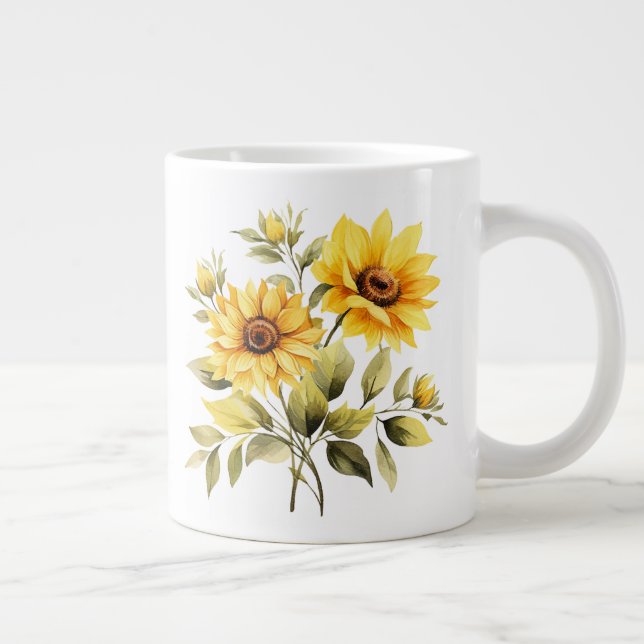 Floral  large coffee mug (Right)