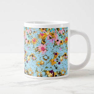floral large coffee mug