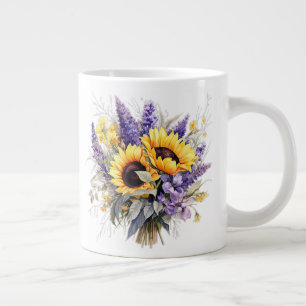 Floral large coffee mug