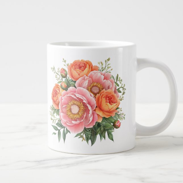Floral  large coffee mug (Right)