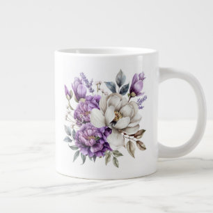 Floral large coffee mug