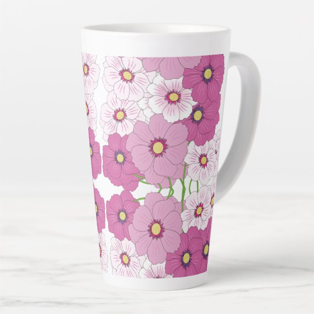 Floral Latte Mug (Right Angle)