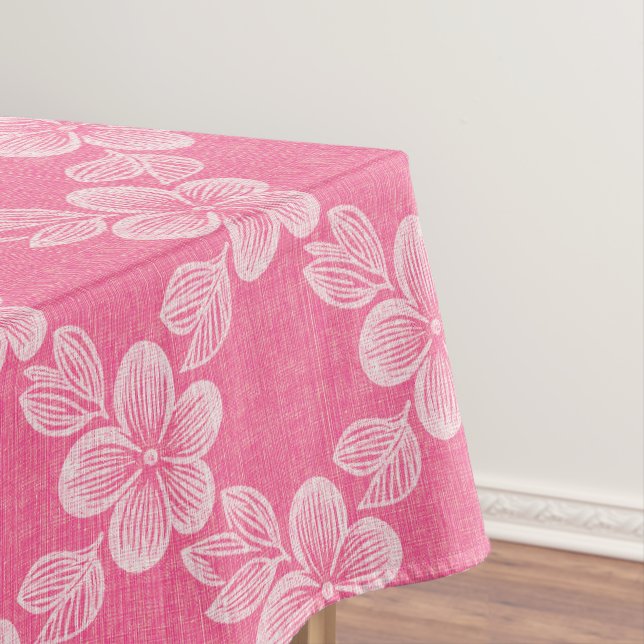 floral lattice pink pattern tablecloth (In Situ)