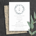 Floral Laurel Wreath Rehearsal Dinner Invite<br><div class="desc">If you need any further customisation please feel free to message me on yellowfebstudio@gmail.com.</div>