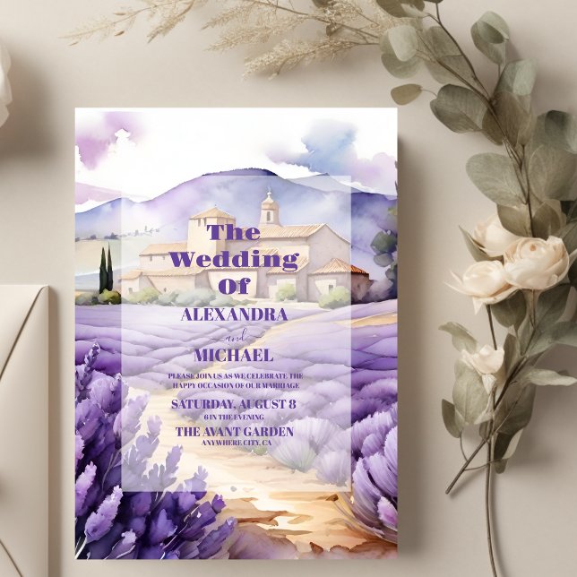 Floral Lavender Wedding Invitation (Creator Uploaded)