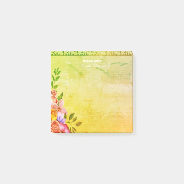 Floral Leaf Post-it Notes (Front)