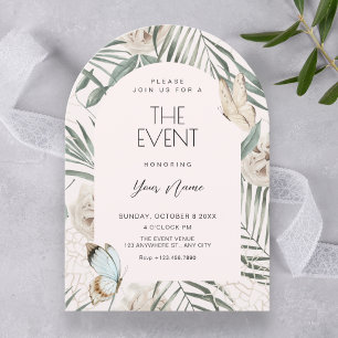 Floral leaves invitation