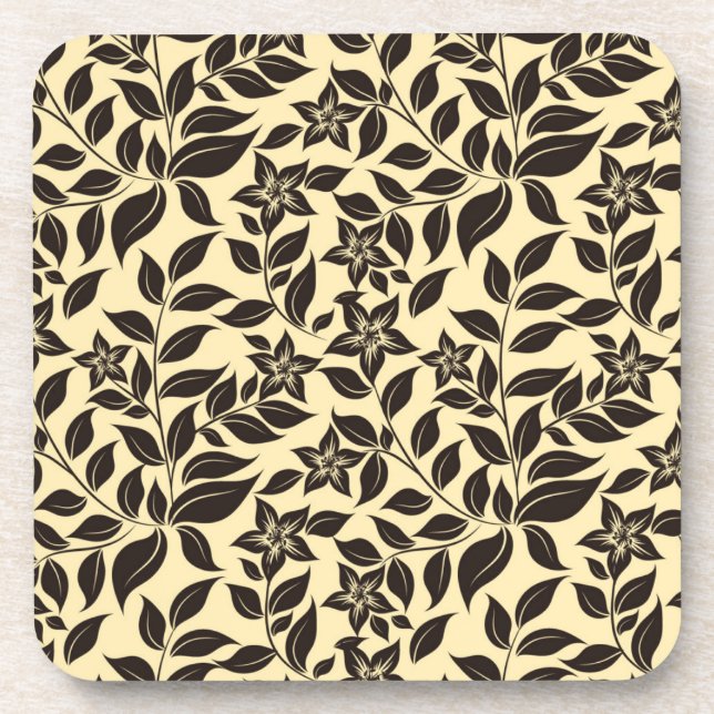 Floral Leaves Pattern-47566 Coaster (Front)