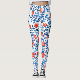 Floral Leaves: Seamless Nature Pattern Leggings