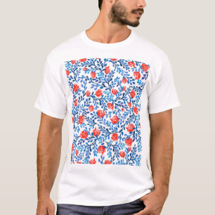 Floral Leaves: Seamless Nature Pattern T-Shirt