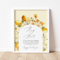 Floral lemon ring hunt bridal shower game