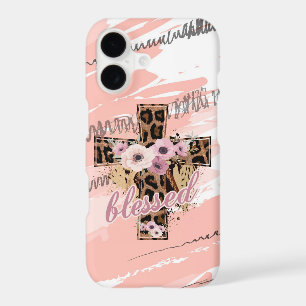 Floral Leopard Cross blessed faith Easter