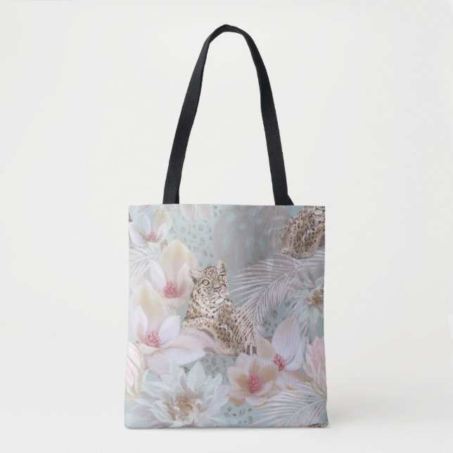 Floral Leopard Fashion Tote (Front)