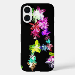 Floral Letter A Art Print iPhone 16 Case