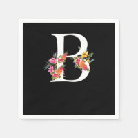Floral Letter B Alphabet Flower