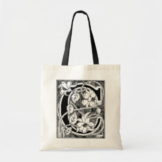 Floral Letter 'C' - Tote Bag