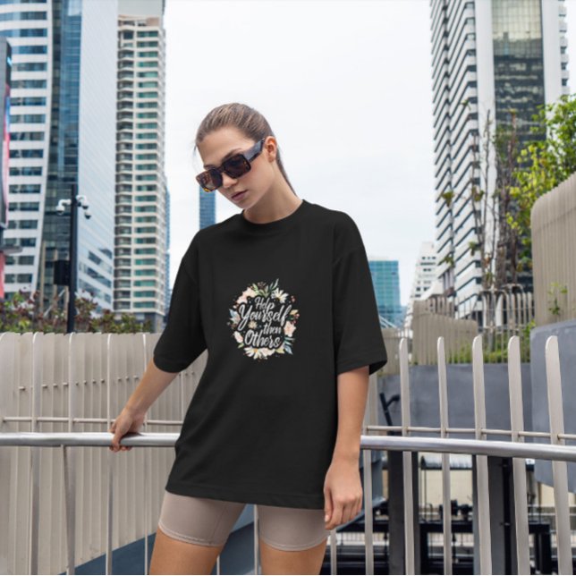 Floral Lettering Help Yourself T-Shirt (Creator Uploaded)