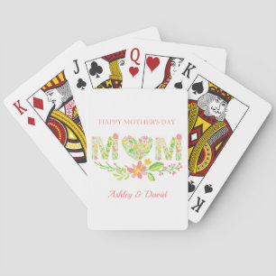 Floral Letters Playing Cards