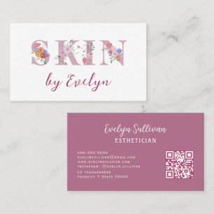 Floral Letters Skin Business Card