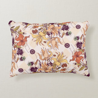 Floral Light Raster Illustration Decorative Cushion