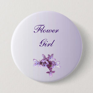 Floral Lilac Flowers Wedding Flower Girl Pin