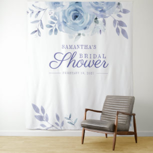 Floral Lilac Photo Booth Bridal Shower Backdrop Tapestry