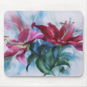 Floral Lily Artistic Mousepad