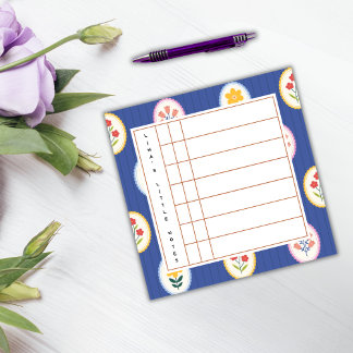 Floral Lined Frame – Blossom Time Sticky Notes