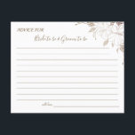 Floral Lines Wedding Advice Card Shower<br><div class="desc">Add your information and for further customisation,  click the link "click to customise further".
~ Check collection for matching games,  invitation,  signs,  and more ~</div>