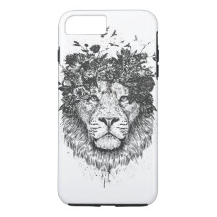 Floral lion (blackandwhite) Case-Mate iPhone case