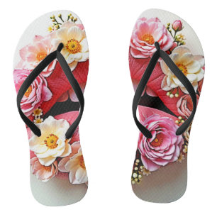 Floral Lips Artistry Jandals