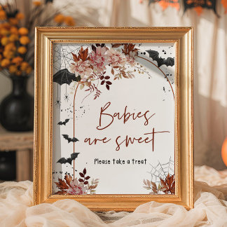 Floral Little Boo Girl Babies are Sweet Sign