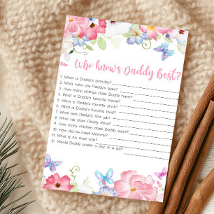 Floral Little Butterfly Who Knows Daddy Best Game