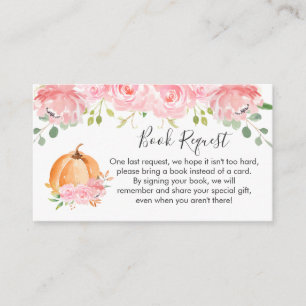 Floral Little Pumpkin Book Request Enclosure Card