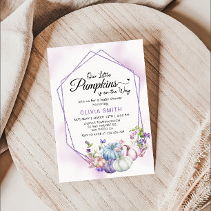 Floral Little Pumpkin Fall Baby Shower  Invitation