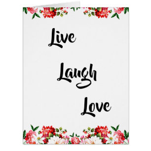 Floral "Live, Laugh, Love" Elegant