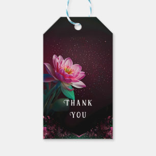 Floral Lotus Wedding Suite Starry Night Romance Gift Tags