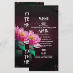 Floral Lotus Wedding Suite Starry Night Romance Menu