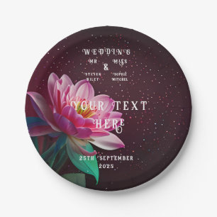 Floral Lotus Wedding Suite   Starry Night Romance Paper Plate