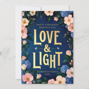 Floral Love and Light Hanukkah Card