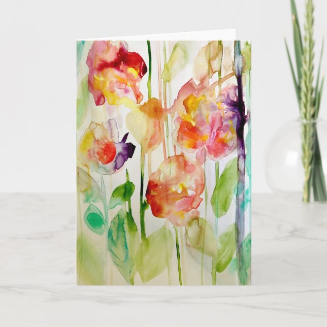 floral love greeting card (Front)
