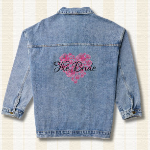 Floral Love Heart Denim Jacket