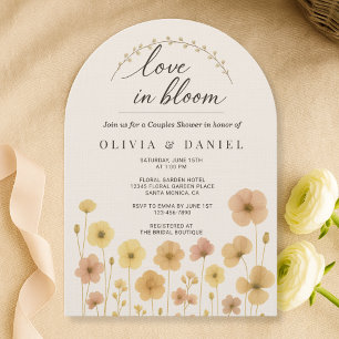 Floral Love In Bloom Boho Couples Shower Invitation