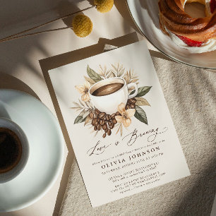 Floral Love is Brewing Bridal Shower Invitation