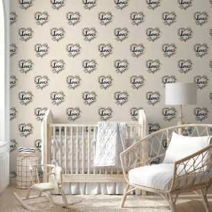 Floral Love Lettering - Seamless Pattern 7 Wallpaper