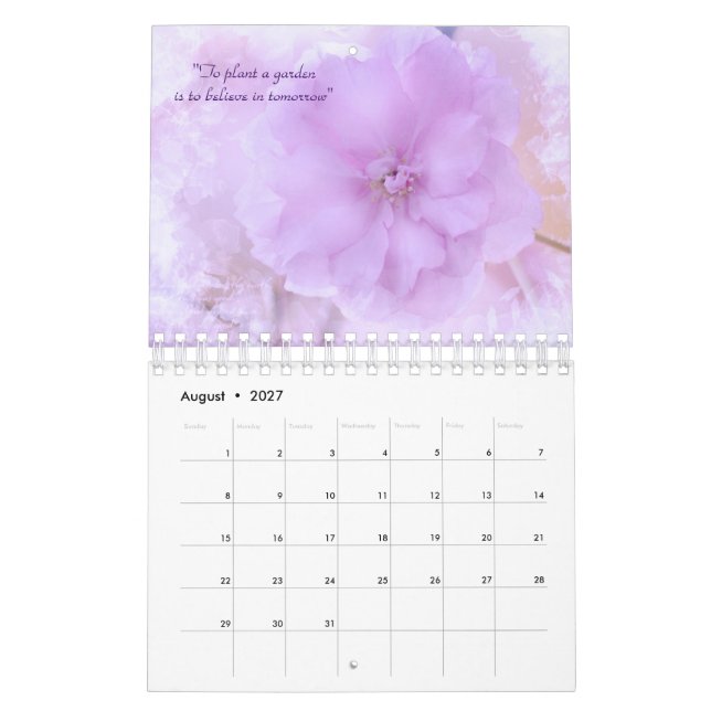 Floral Love Quotes 2023 Calendar (Aug 2027)